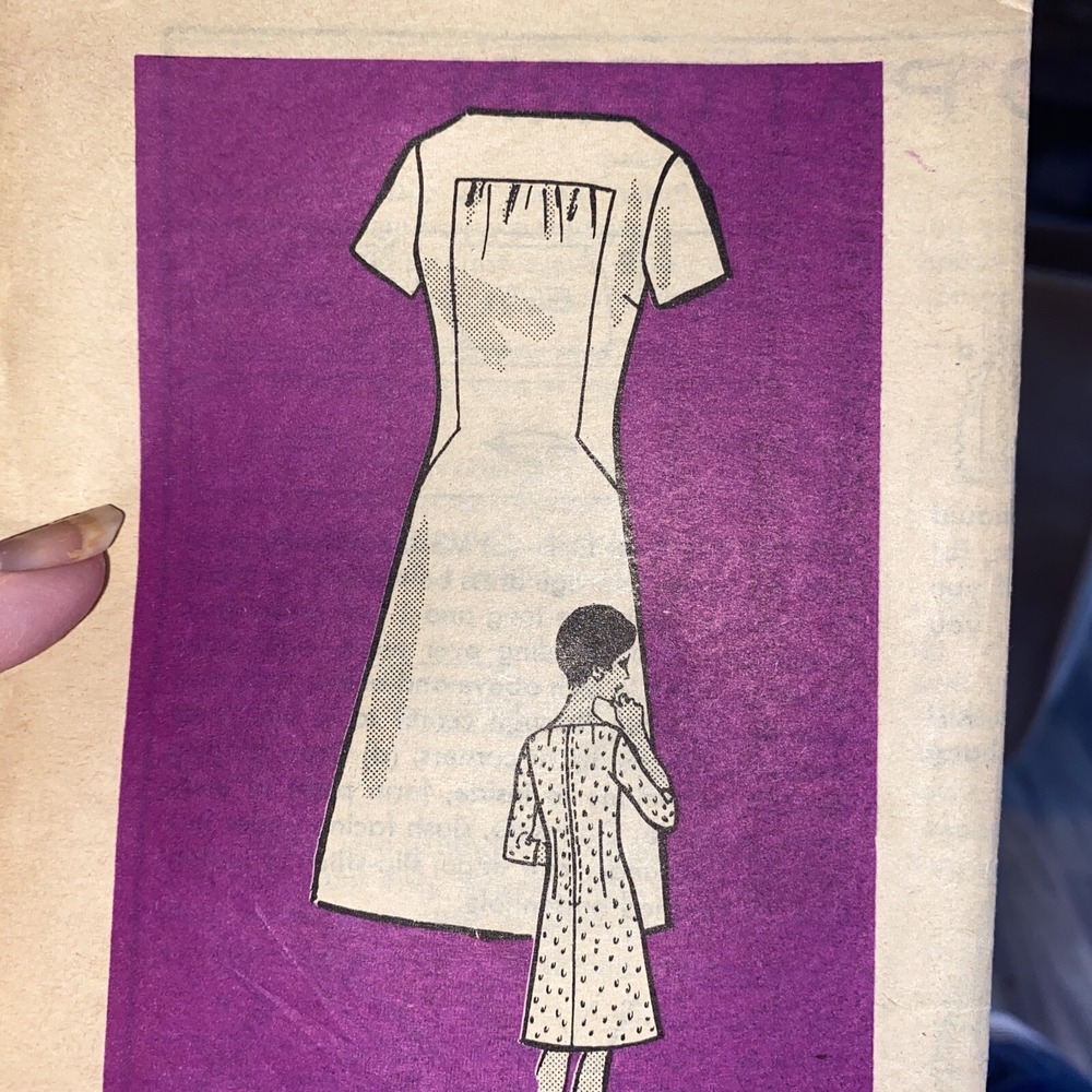 Vintage Marian Martin Dress Sewing Pattern 9416 Size 14 Cut Complete Mid-Century